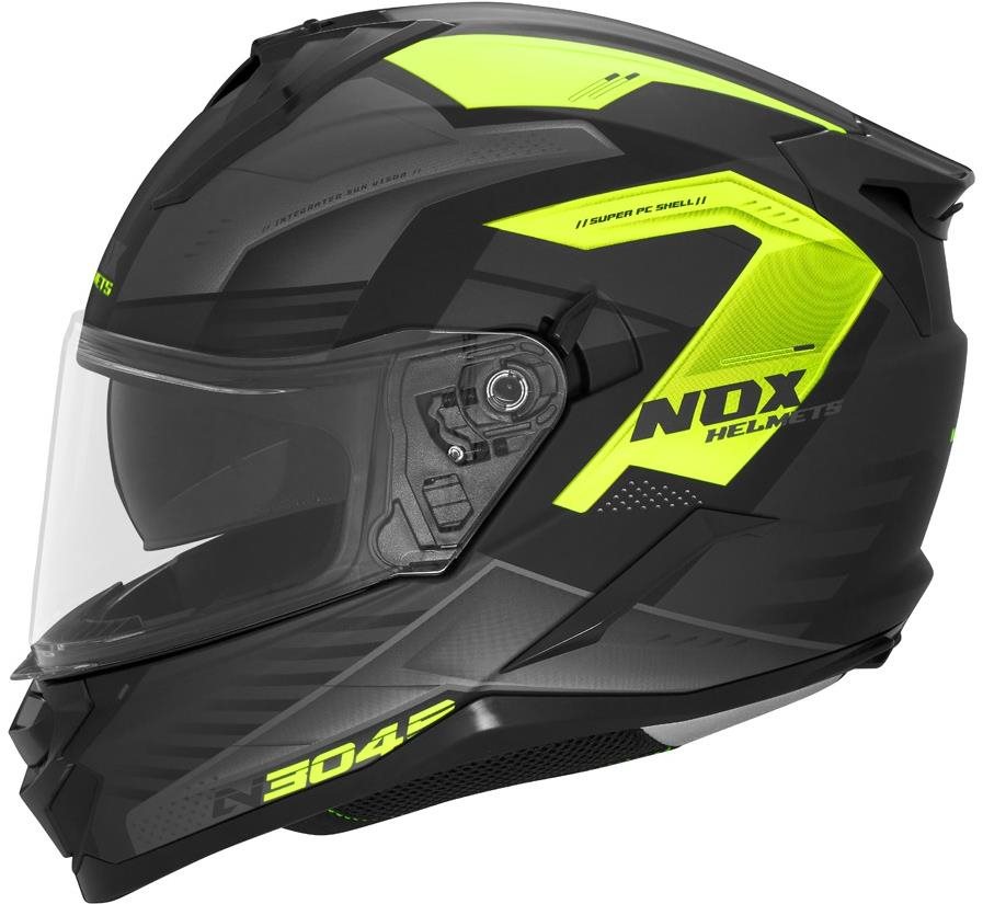 NOX N304S Carver 2024, čierna matná, žltá, veľkosť S Prilba na...