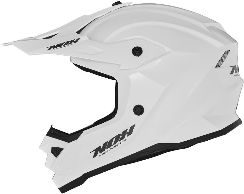 NOX N761 MX 2024, detská, biela, veľkosť M Prilba na motorku