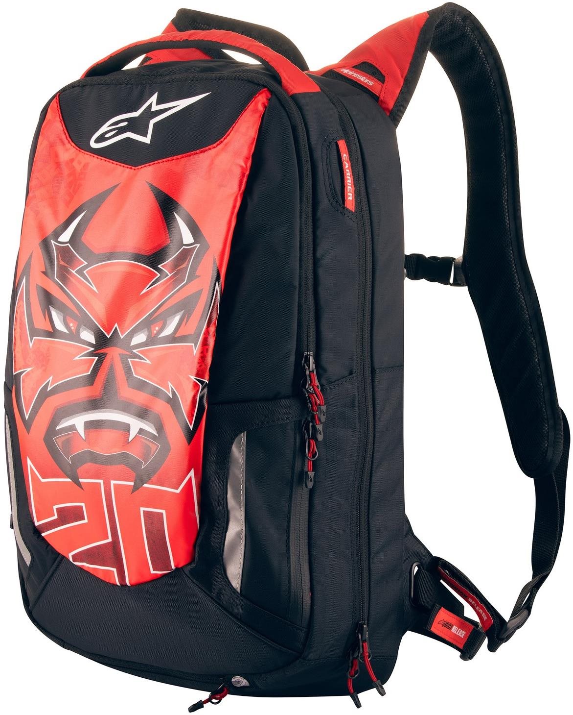 ALPINESTARS City Hunter FQ20S 2024, čierny/červený/biely Moto batoh