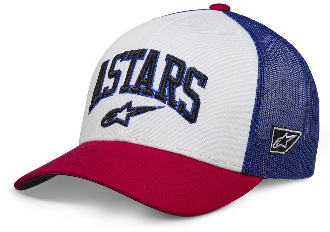 Alpinestars Dunker Trucker biela/červená/modrá Šiltovka
