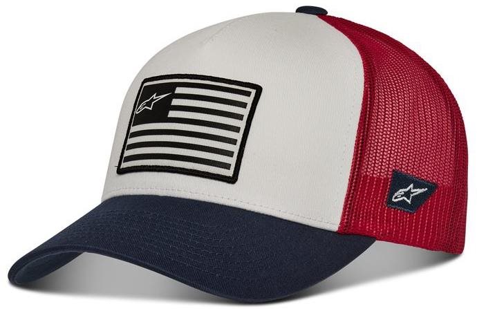 Alpinestars Flag Snap Hat modrá/červená/biela Šiltovka