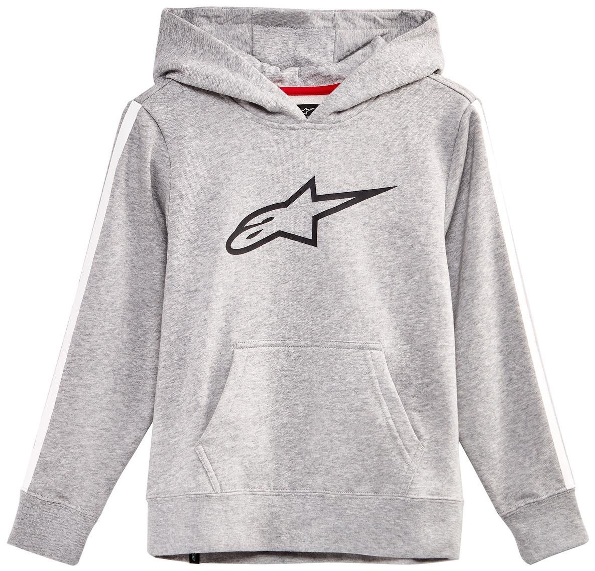 ALPINESTARS mikina Kids Racey Hoodie, sivá/červená, veľkosť M Mikina