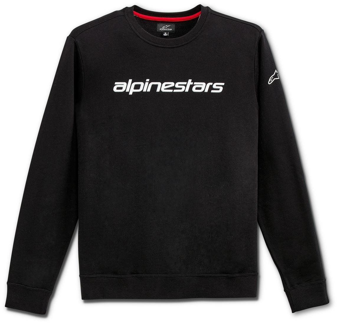 ALPINESTARS mikina Linear Crew Fleece, čierna/biela, veľkosť M Mikina