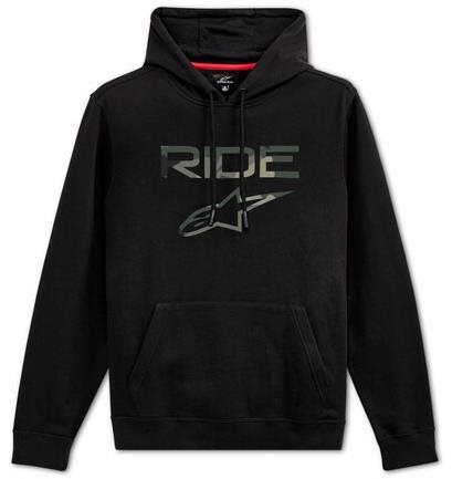 ALPINESTARS mikina Ride 2.0 Camo Hoodie, čierna, veľkosť 2XL Mikina