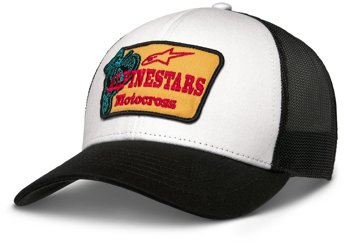ALPINESTARS šiltovka Hardware Trucker, biela/čierna Šiltovka