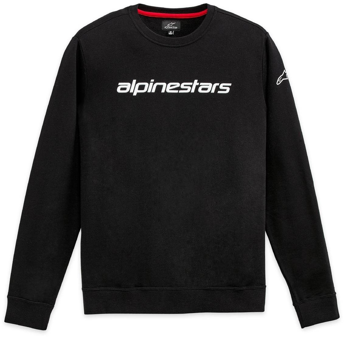 APLINESTARS mikina Linear Crew 3, čierna/biela, veľkosť XL Mikina