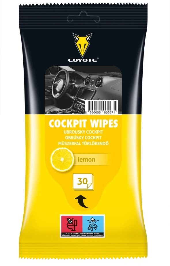 COYOTE Obrúsky Cockpit citrón 30 ks Čistiace utierky