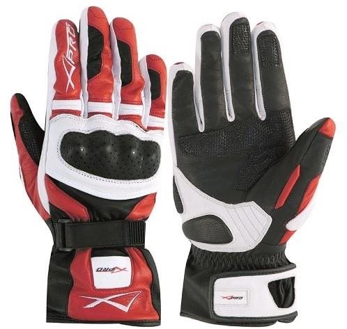 A-PRO PRECISION GU-PSWR bielo-červené moto rukavice 3XL Rukavice na...
