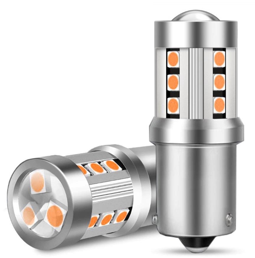 LED žiarovka PY21W BA15S 15SMD 3,5 W oranžová LED autožiarovka