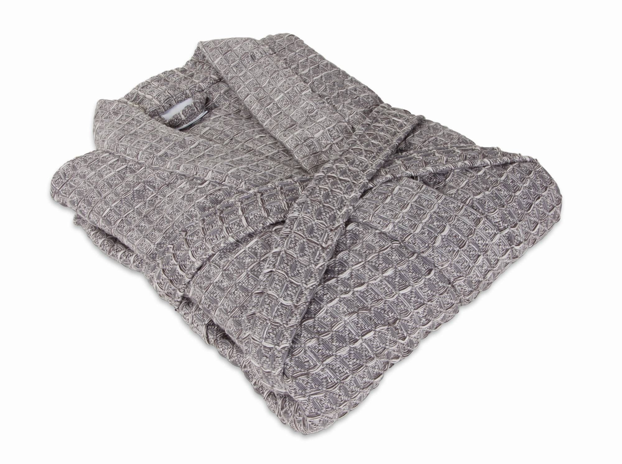 Möve Waflový župan CHARCOAL sivý, S+ Župan