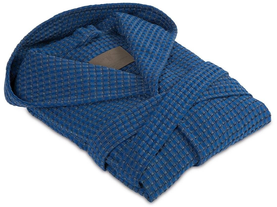 Möve Župan s kapucňou, DENIM, piquée s waflovým vzorom, veľ. L Župan