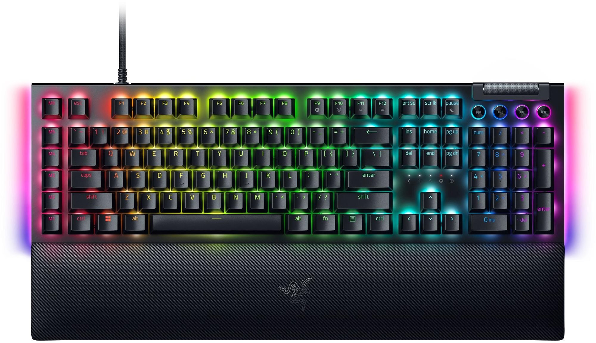 Razer BLACKWIDOW V4 (Yellow Switch) US layout Gamer billentyűzet