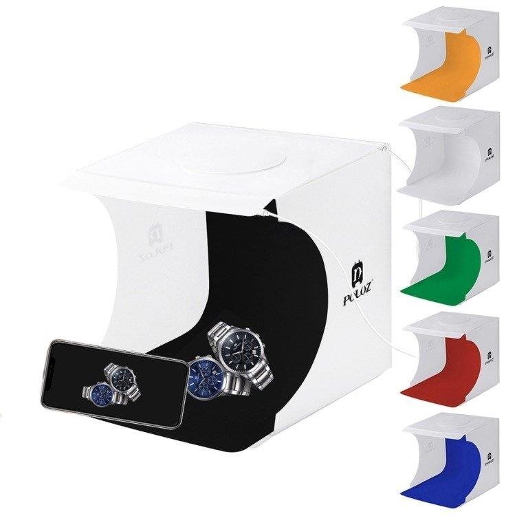Puluz Štúdio foto box s LED osvetlením 20 cm Príslušenstvo k...