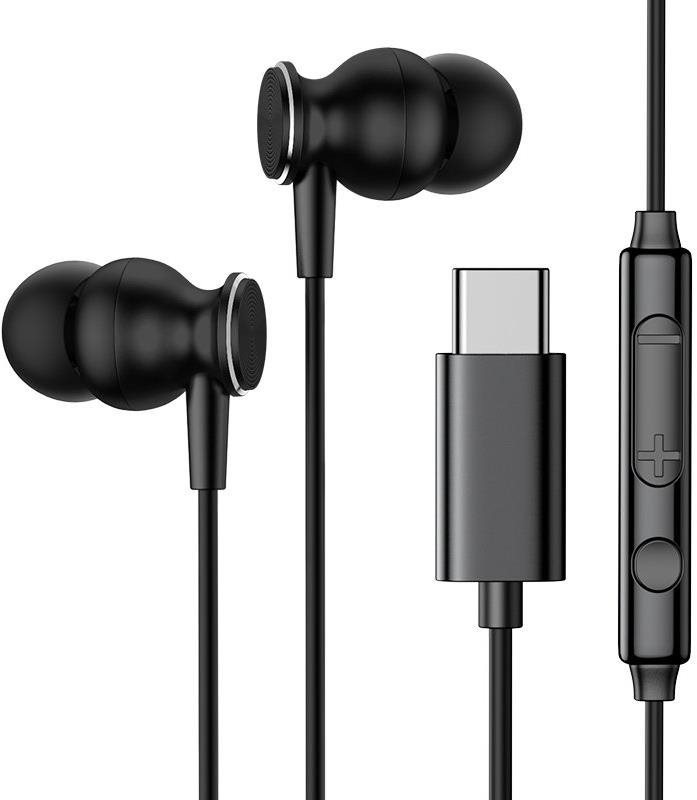 Joyroom JR-EC04 slúchadlá do uší USB-C, čierne Slúchadlá