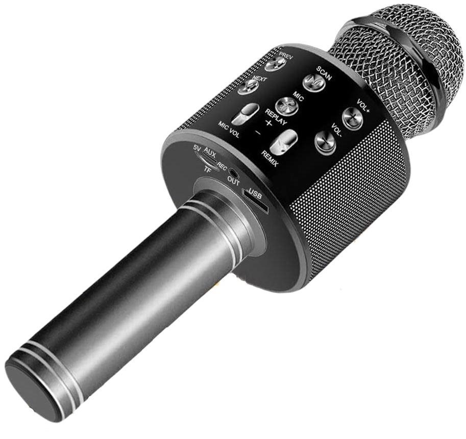 MG Bluetooth Karaoke mikrofón s reproduktorom, čierny Mikrofón
