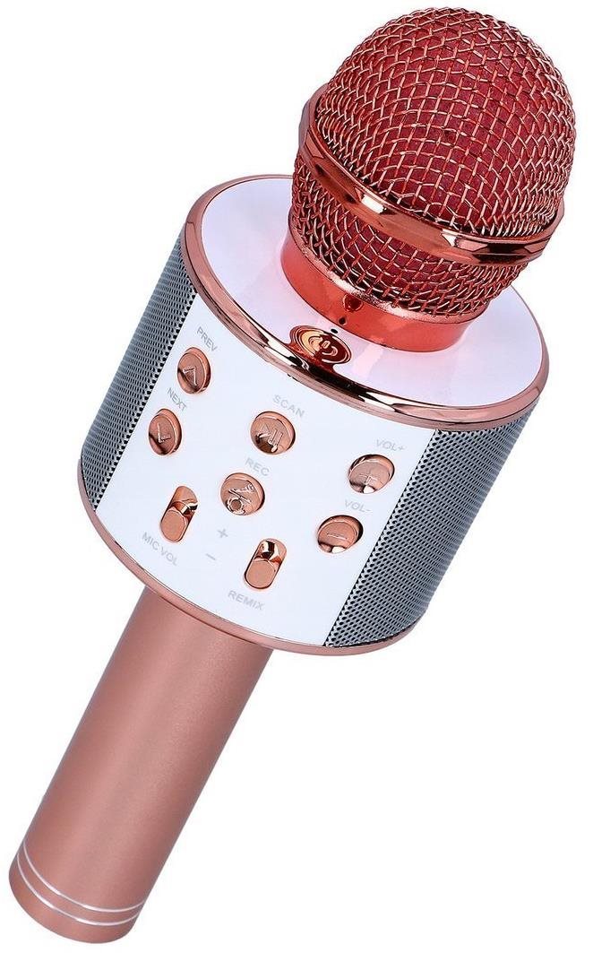 MG Bluetooth Karaoke mikrofón s reproduktorom, ružovozlatý Mikrofón