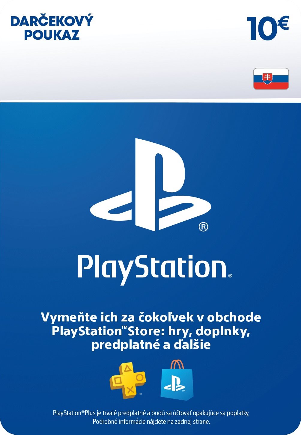 PlayStation Store –  Kredit 10 EUR –  SK Digital Dobíjacia karta