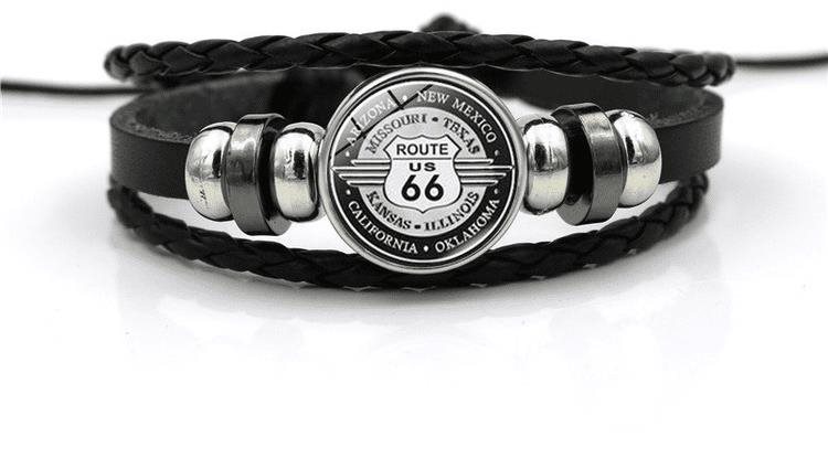 Kožený náramok „route 66 náramok“ Predator Q1 – 14005-2 Náramok