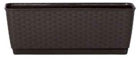 Prosperplast RATOLLA PW 49,2 × 17,2 × 17,4 cm, tmavohnedý Truhlík