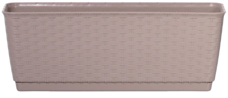 Prosperplast RATOLLA PW 49,2 × 17,2 × 17,4 cm, tmavobéžový Truhlík