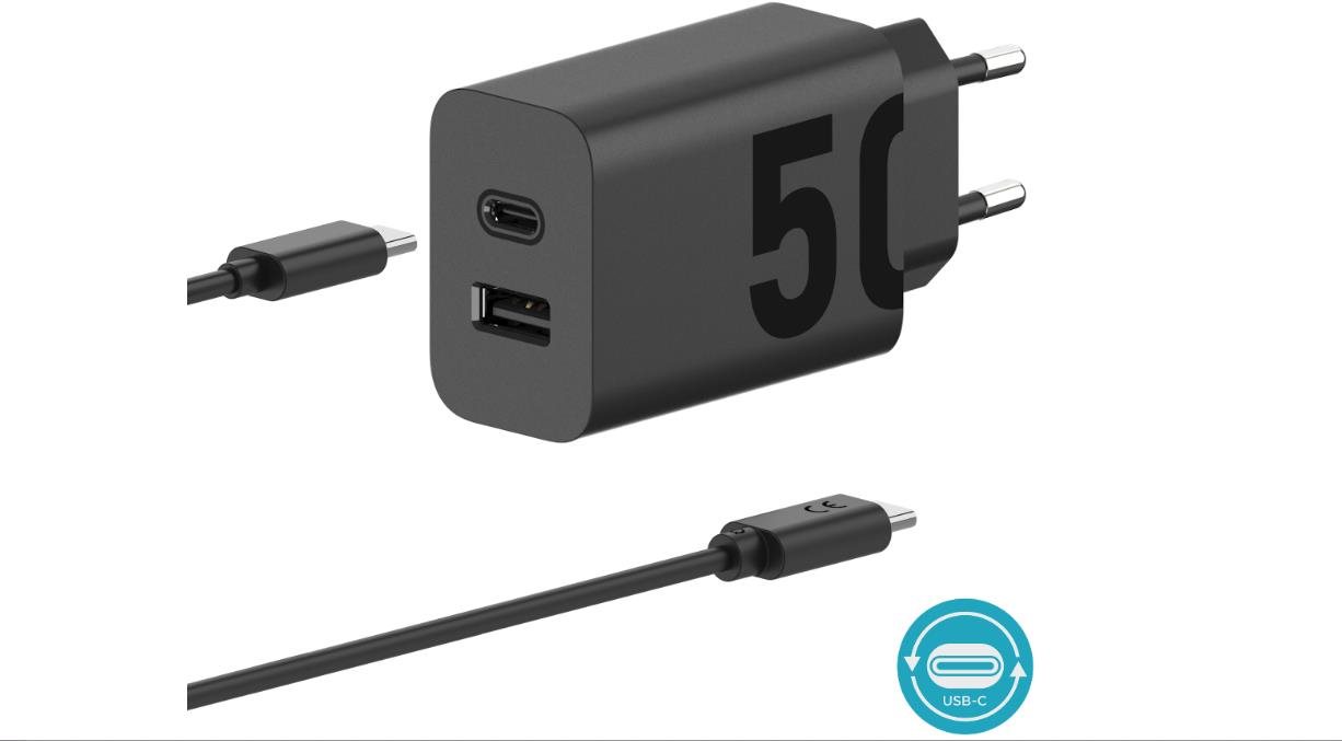 Motorola TurboPower 50 W Duo USB-C + USB-A w/ USB-C cable Nabíjačka...
