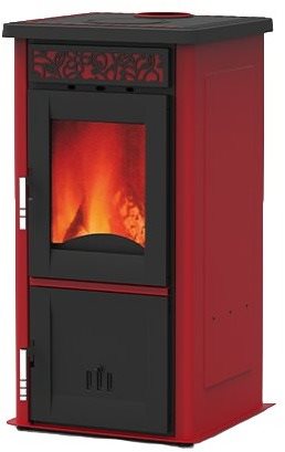 Alfa Plam AMELIA*ECO 8 kW krbové kachle, červená, horný o 120 mm...