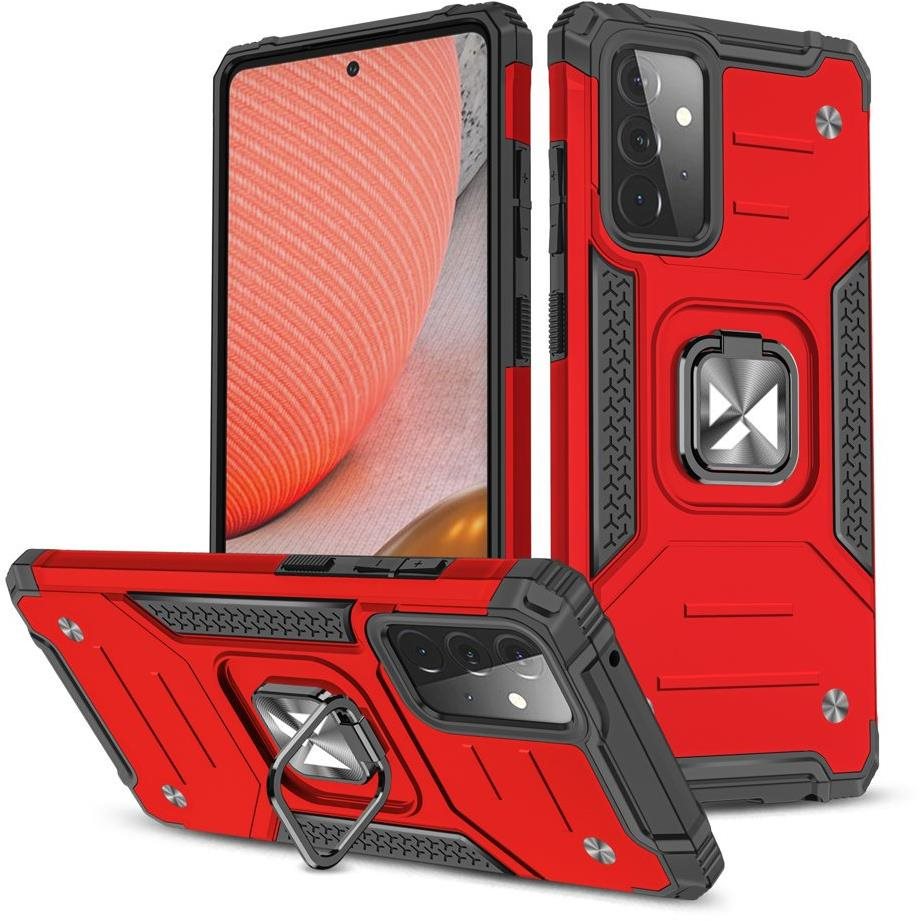 Ring Armor plastový kryt na Samsung Galaxy A72 4G, červený Kryt na...