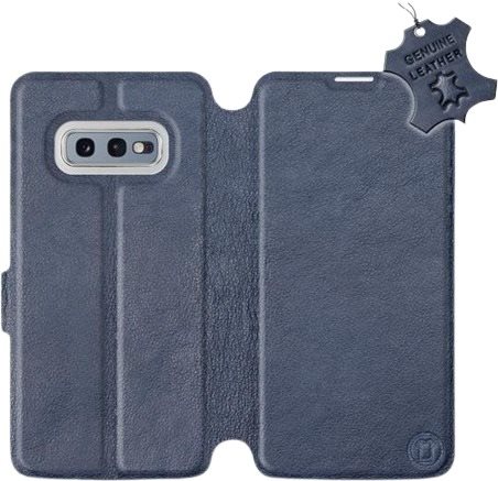 Flip puzdro na mobil Samsung Galaxy S10e – Modré – kožené – Blue...