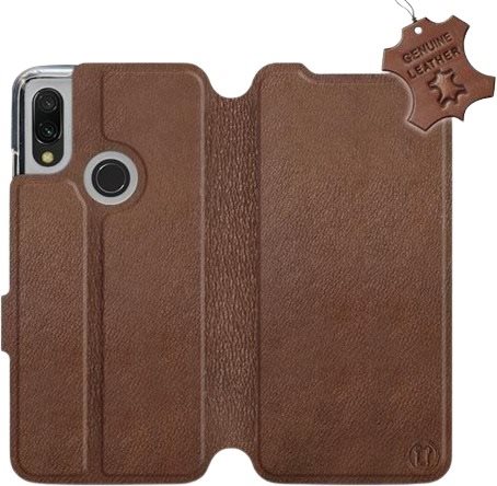 Flip puzdro na mobil Xiaomi Redmi 7 – Hnedé – kožené – Brown...