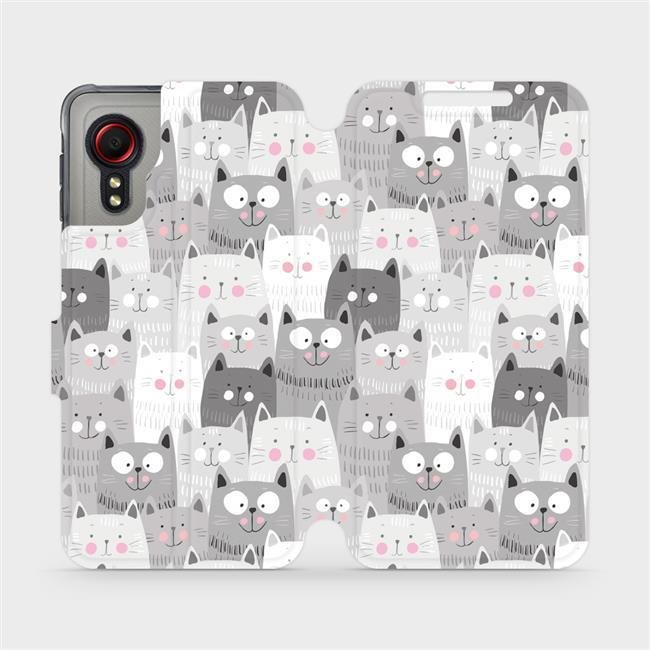 Flipové puzdro na mobil Samsung Galaxy Xcover 5 – M099P Mačičky...