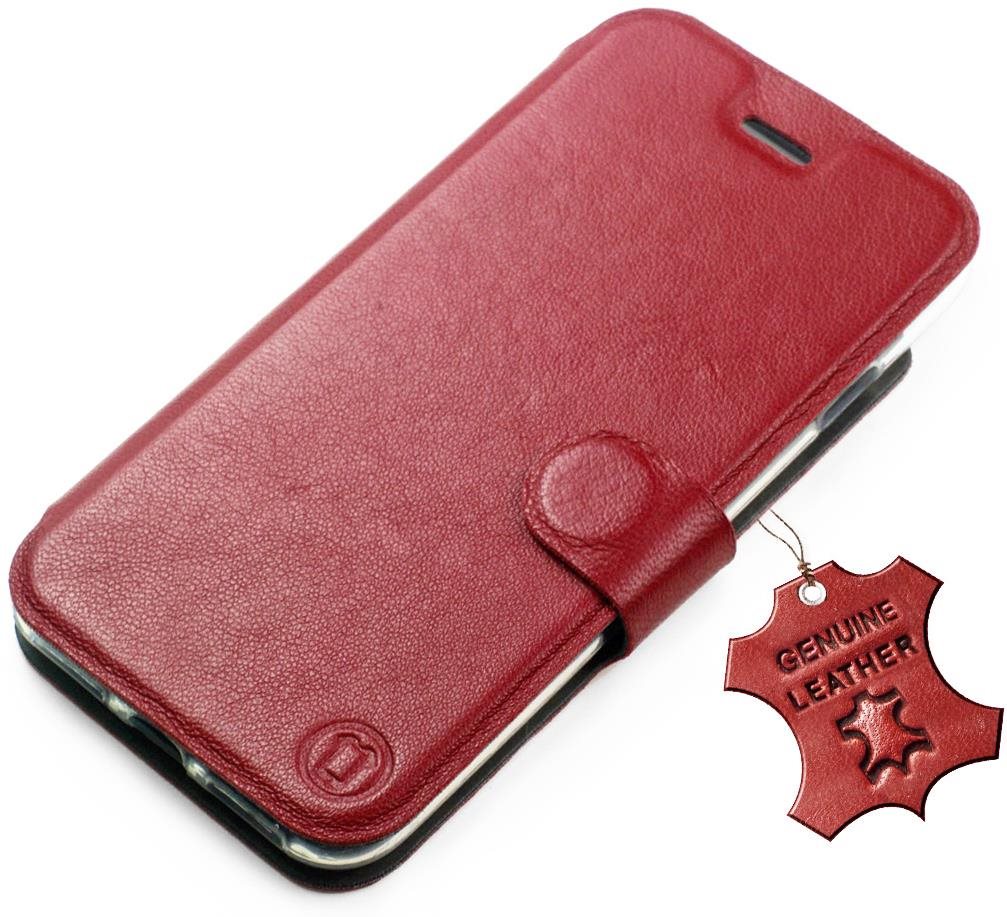 Mobiwear Kožené flip puzdro na Samsung Galaxy A22 5G – Tmavo...