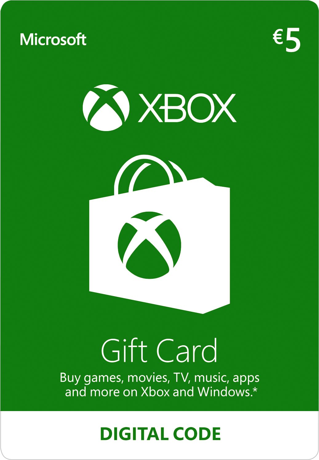 Xbox Live Geschenkkarte im Wert von 5 Euro Prepaid-Karte