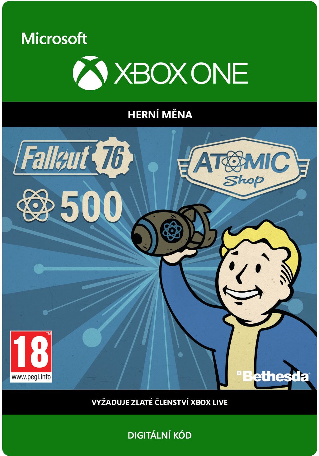 Fallout 76: 500 Atoms  - Xbox One Digital Gaming-Zubehör