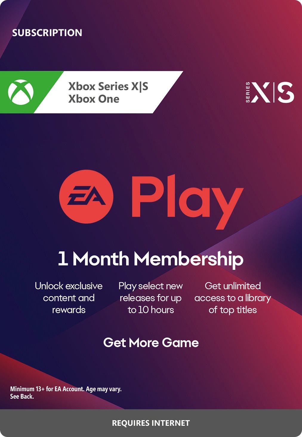 EA Play - 1 Monatsabonnement - Xbox Digital Prepaid-Karte