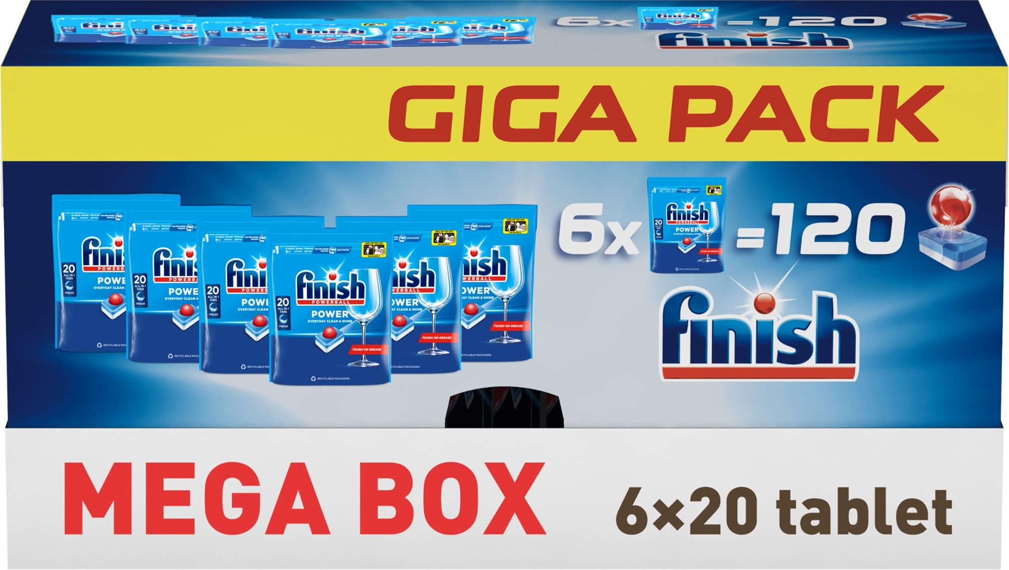FINISH Power All-in-1, 120 ks db Mosogatógép tabletta