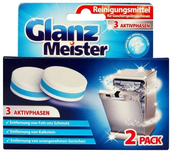GLANZ MEISTER Tablety na čištění myčky 2 × 40 g Čistič myčky