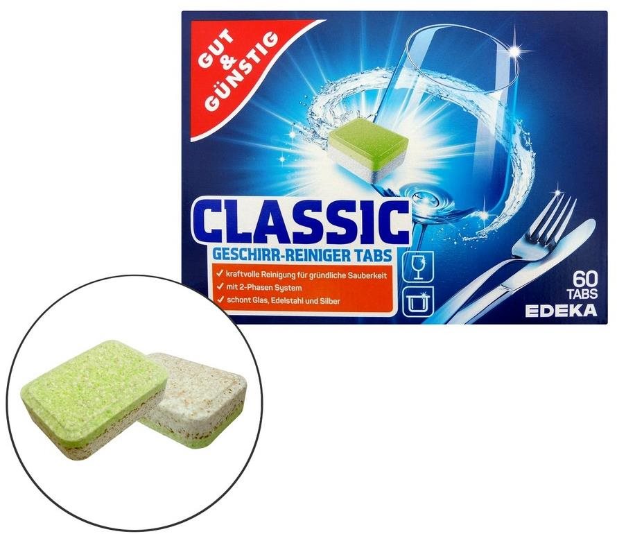 GUT UND GÜNSTIG CLASSIC mosogatógép tabletta, 60 darab Mosogatógép...
