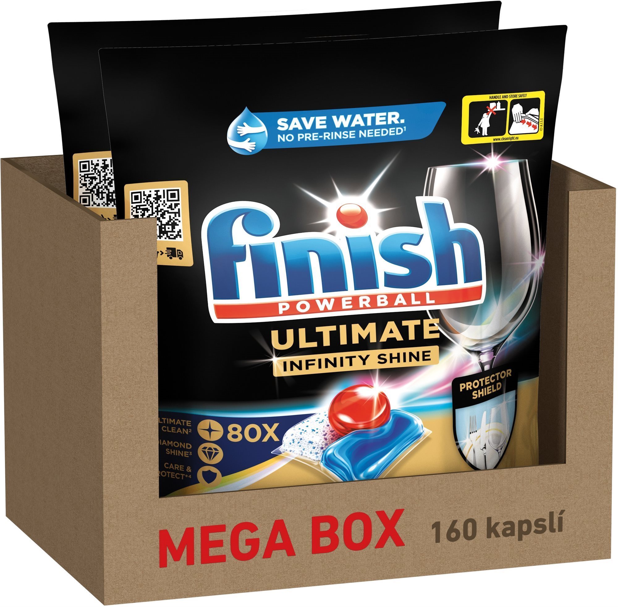 FINISH Quantum Infinity Shine 2× 80 ks Tablety do umývačky