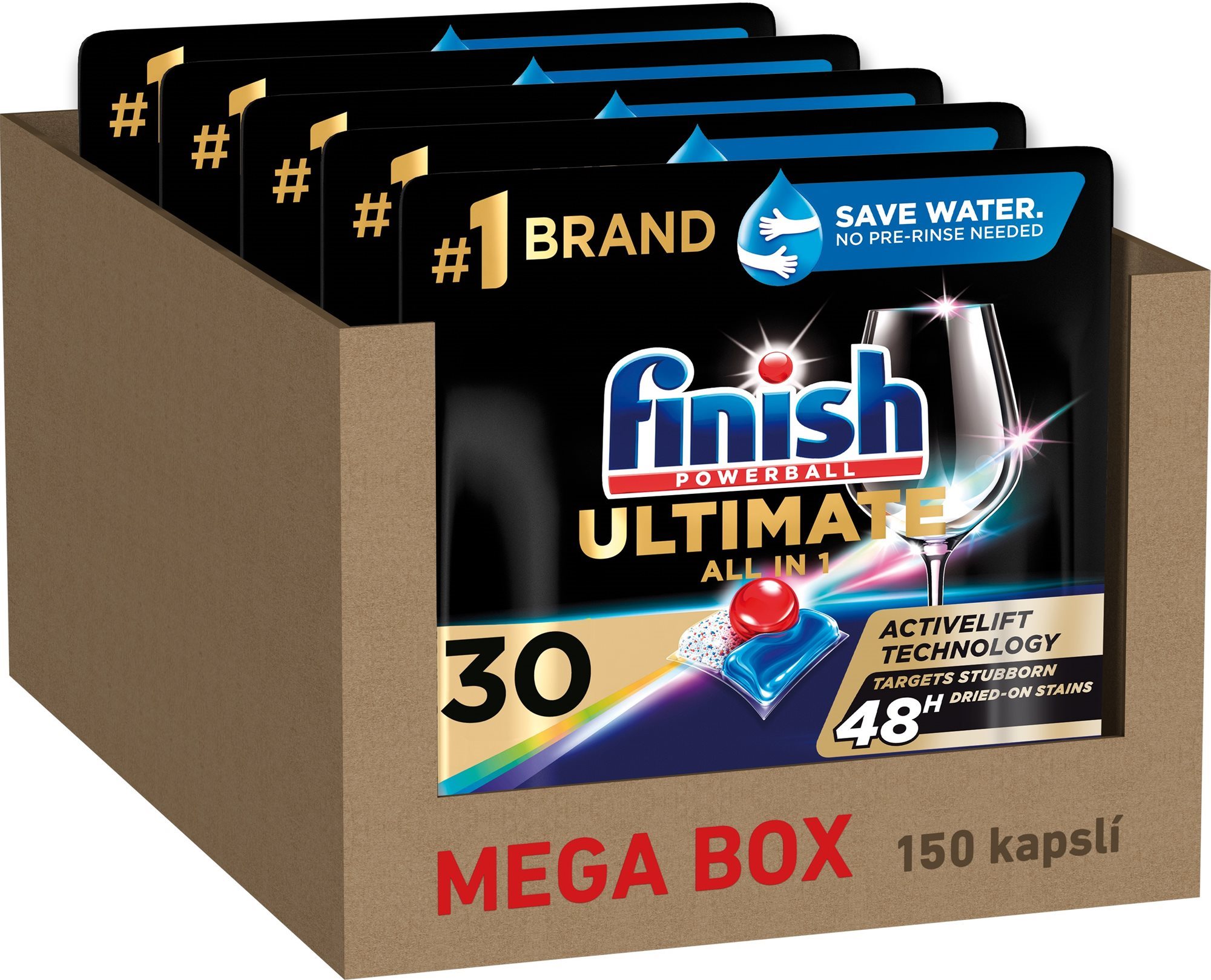 FINISH Ultimate Ail in 1 –  kapsule do umývačky riadu Mega box 150...