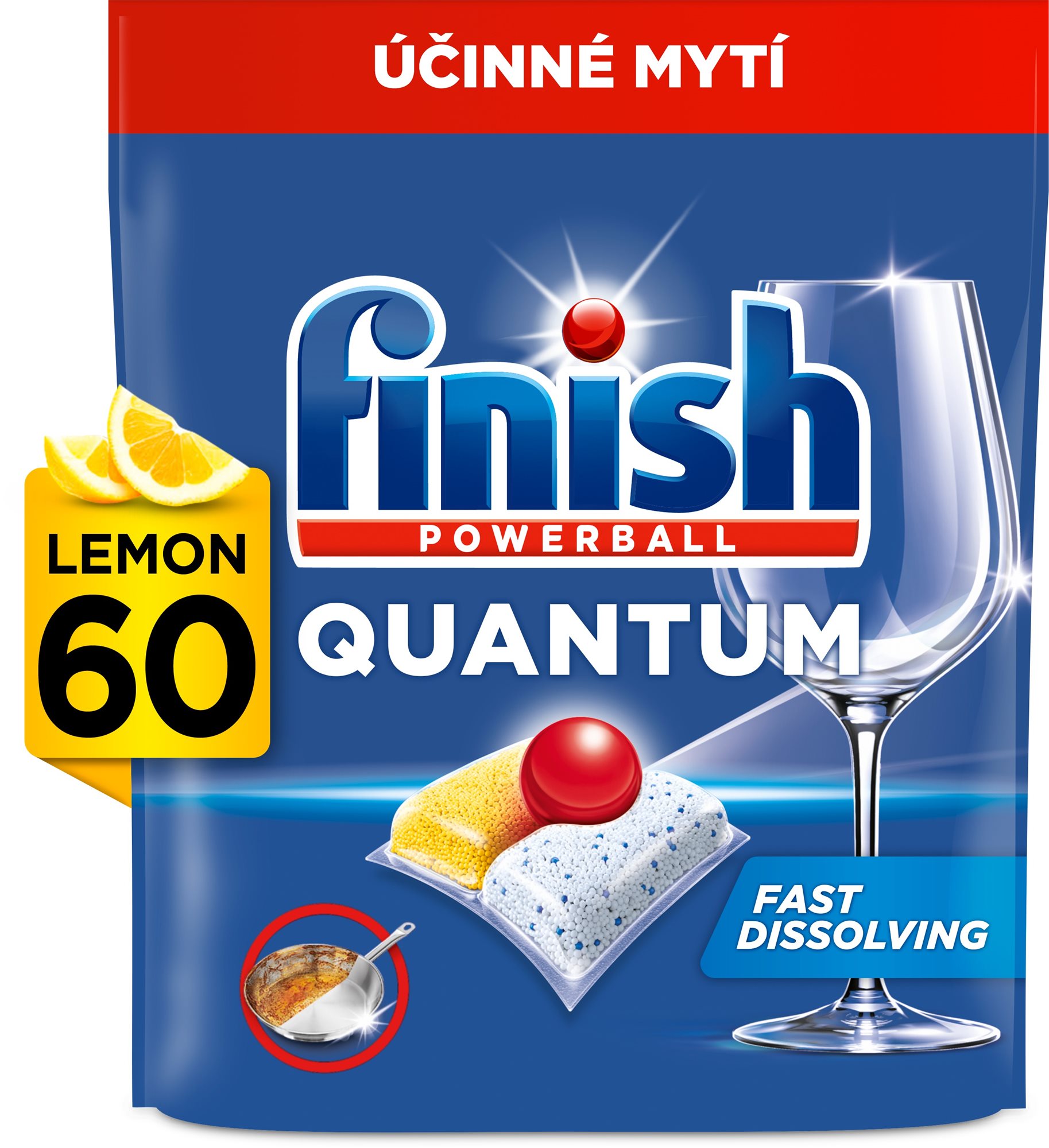 FINISH Quantum All in 1 Lemon Sparkle 60 db Mosogatógép tabletta