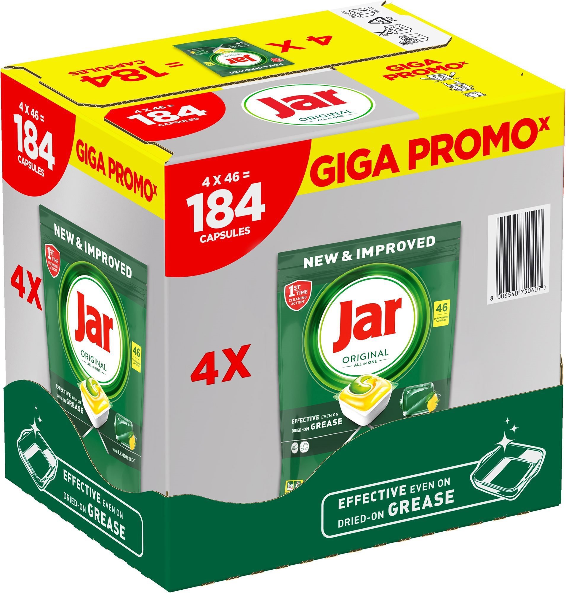 JAR Original lemon 184 ks Tablety do umývačky