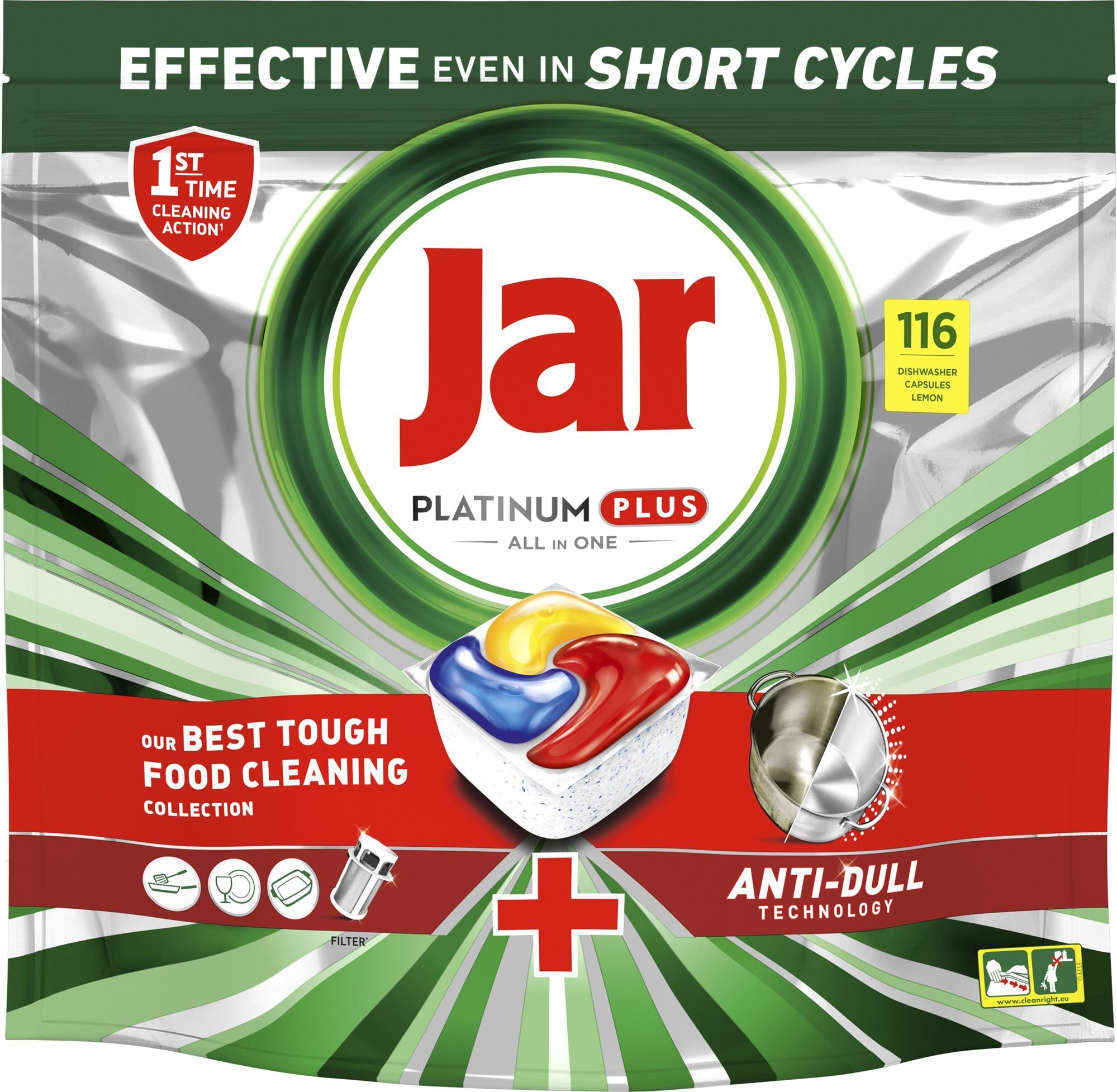 JAR Platinum Plus Anti-Dull 116 ks Tablety do myčky