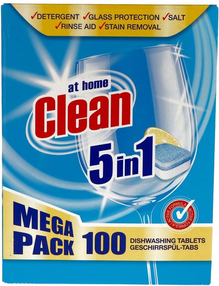 AT HOME CLEAN 5 v 1, 100 ks Tablety do umývačky