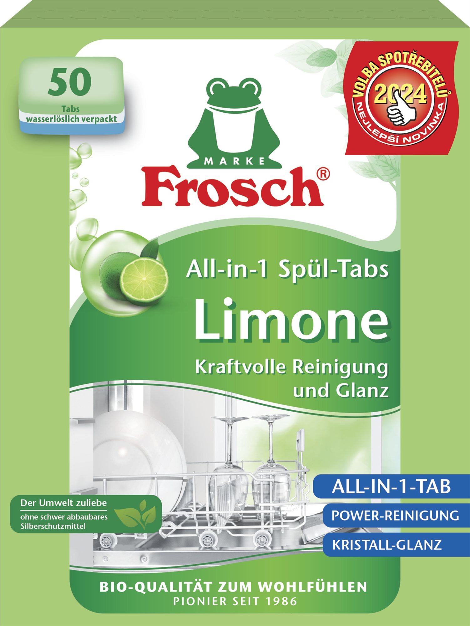 FROSCH EKO All in One Citrón (50 ks) Ekologické tablety do umývačky