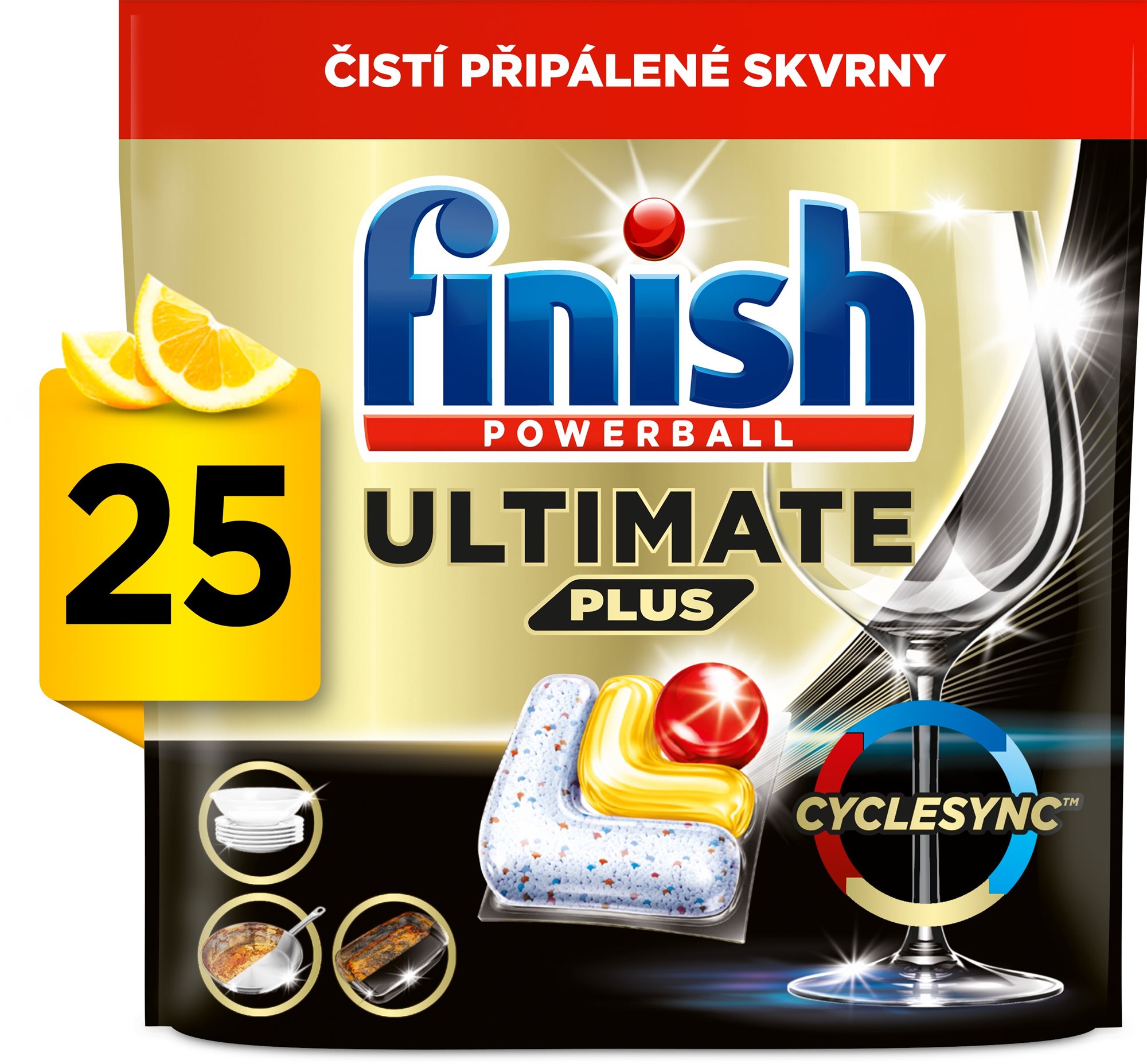 Finish Ultimate Plus All in 1 Lemon, 25 db Mosogatógép tabletta