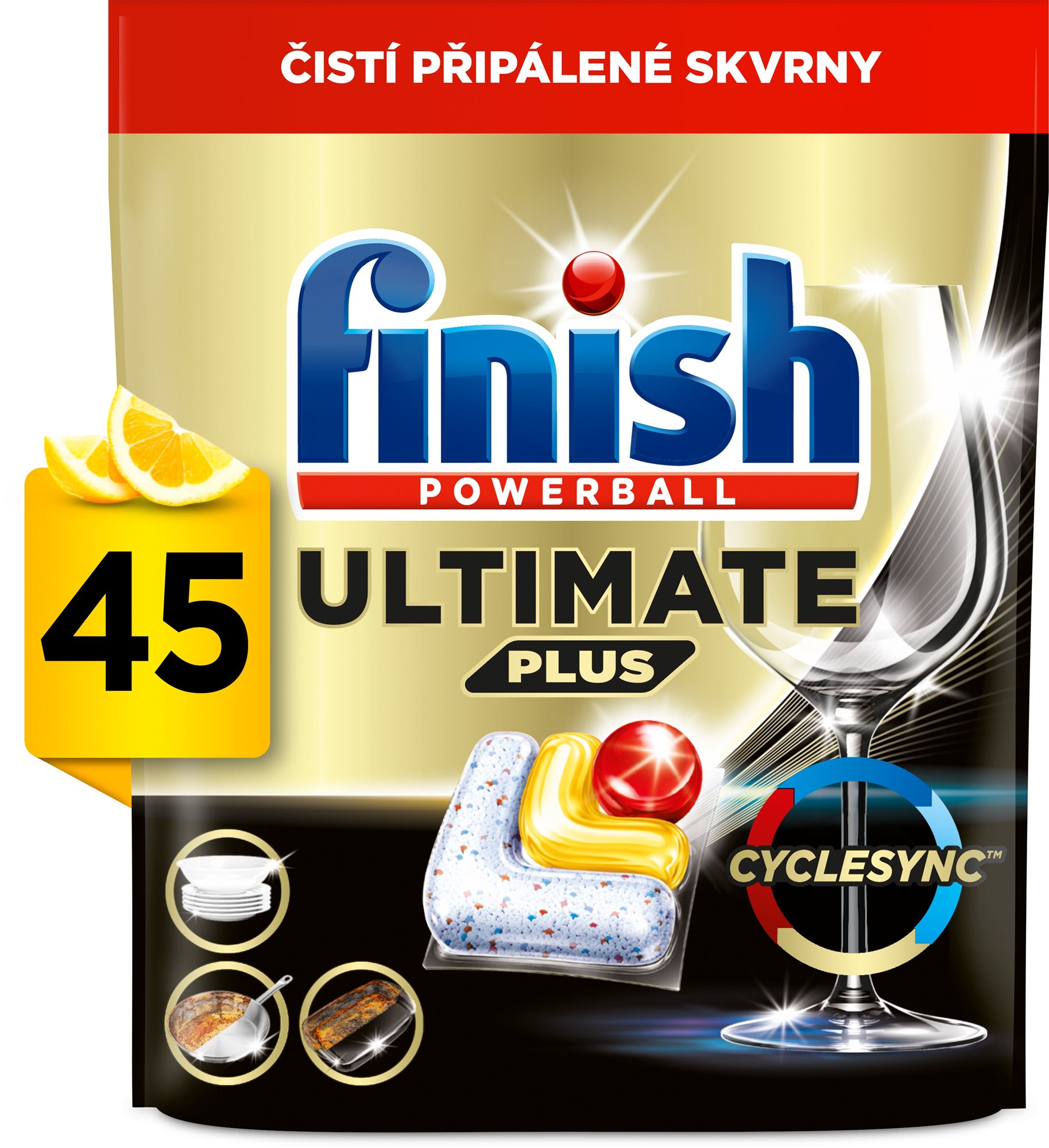 Finish Ultimate Plus All in 1 Lemon, 45 db Mosogatógép tabletta