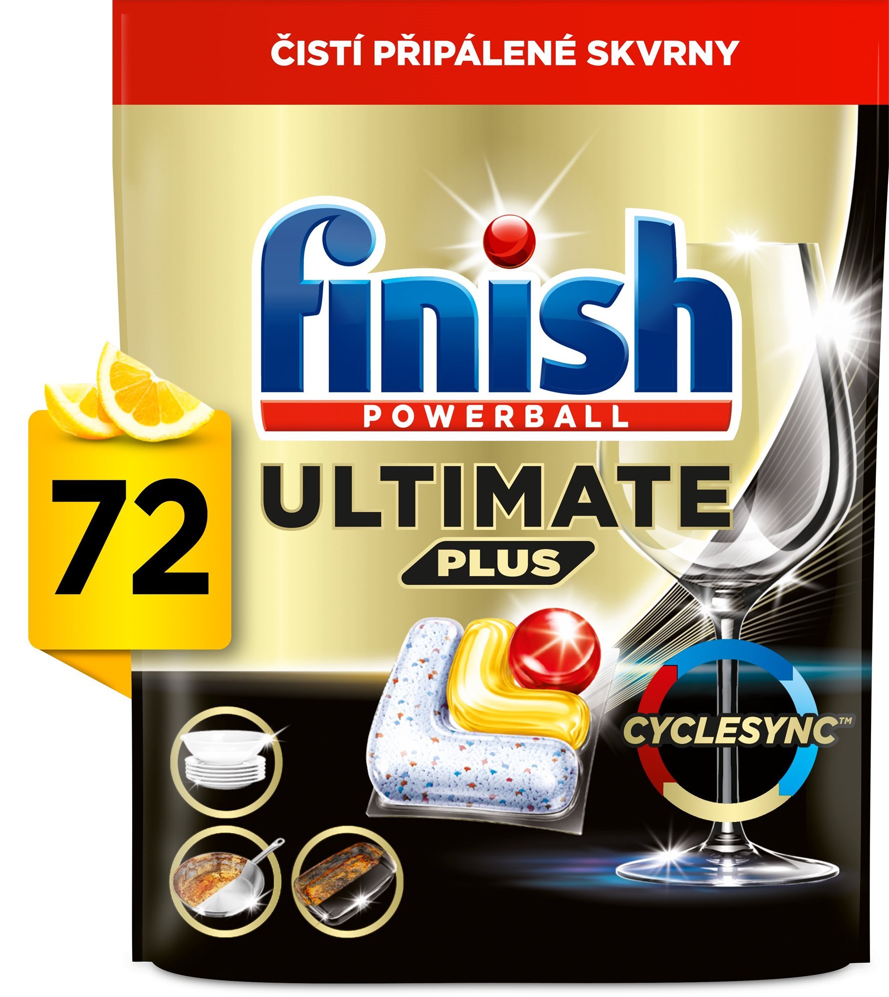 FINISH Ultimate Plus All in 1 Lemon, 72 ks Tablety do myčky