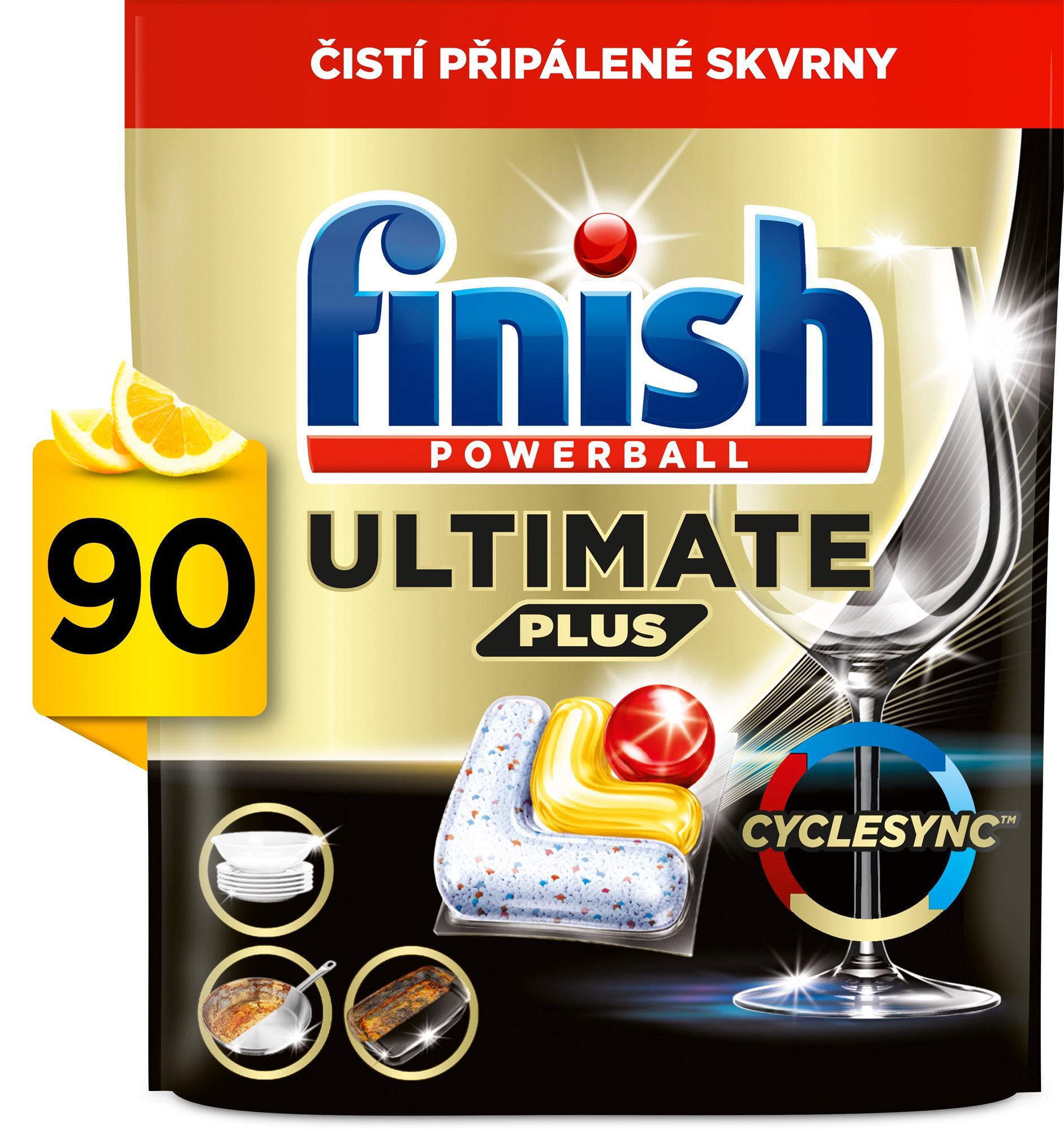 Finish Ultimate Plus All in 1 Lemon, 90 ks Tablety do umývačky
