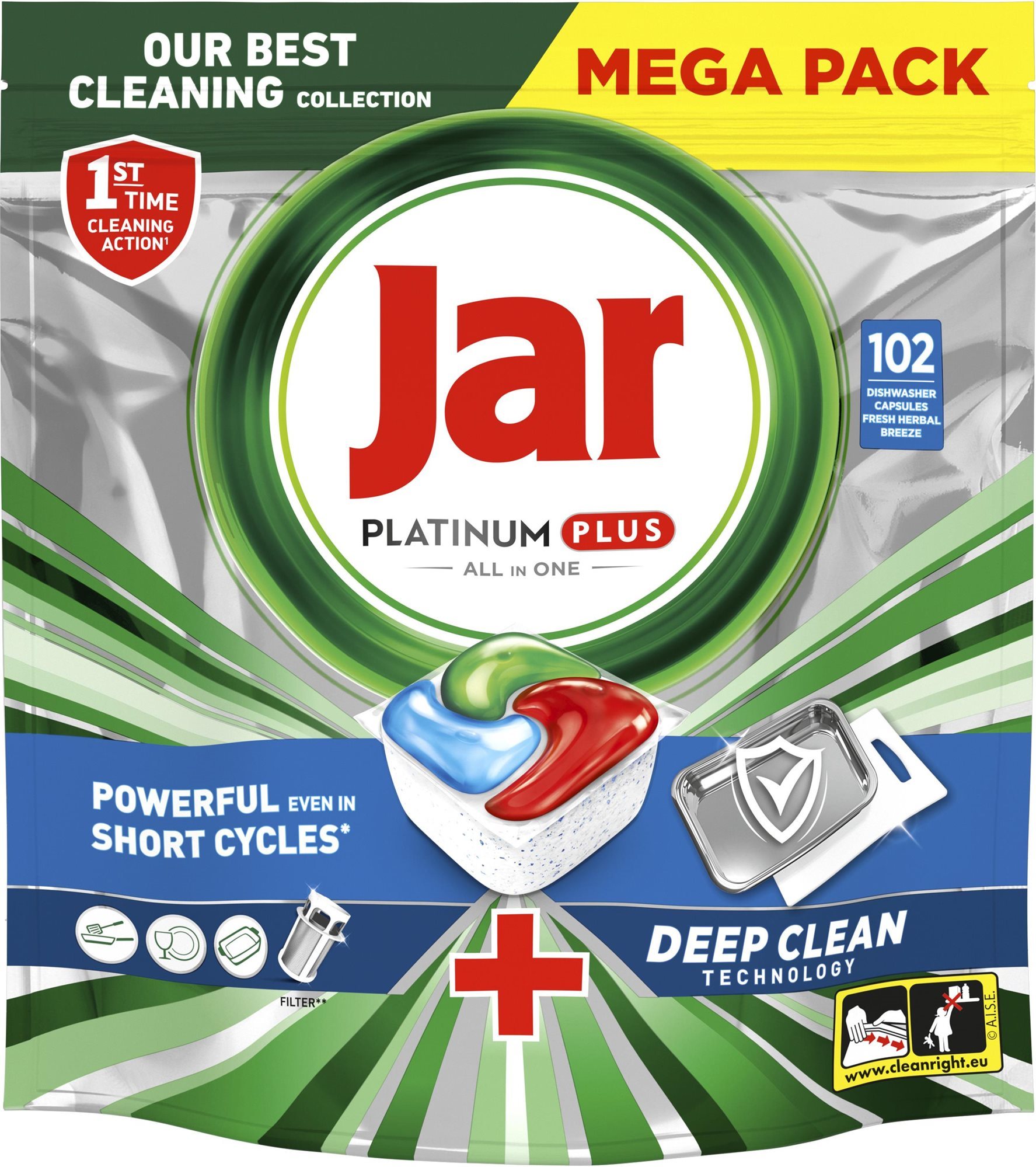 JAR Platinum Plus Deep Clean 102 ks Tablety do umývačky