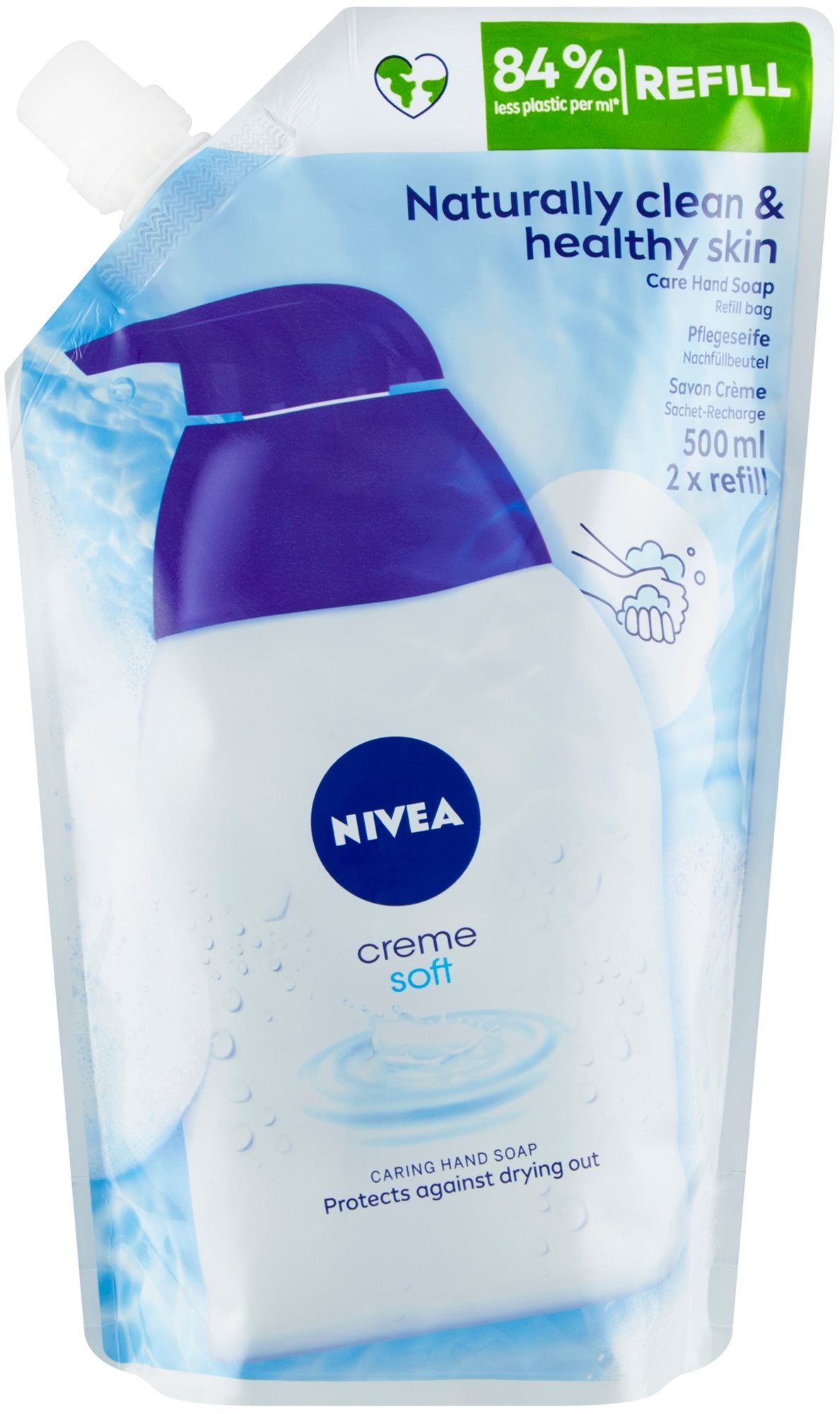 NIVEA Tekuté mydlo Creme Soft 500 ml, náplň Tekuté mydlo